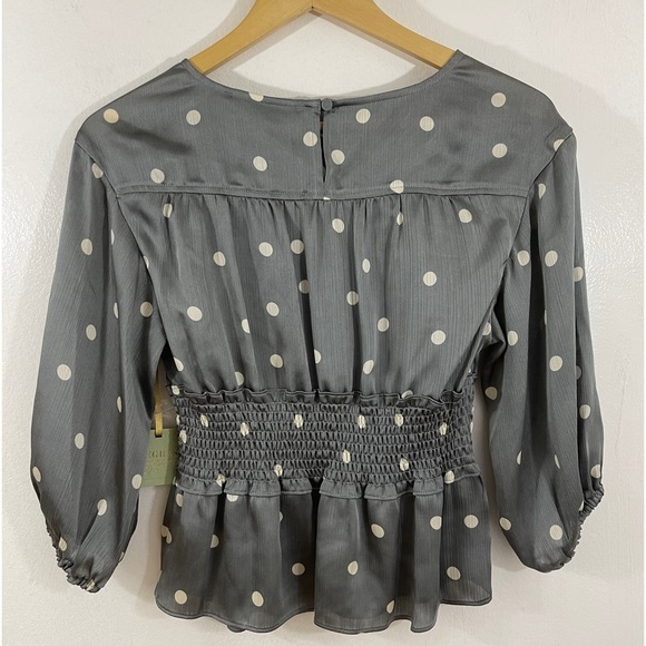 RYEGRASS Gray Dots Women’s Blouse New With Tags Size: XS - Picture 3 of 13